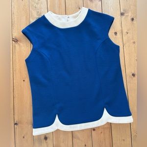Vintage Sportissimo 60s Mod Cobalt Blue Top Vintage Size 9/10